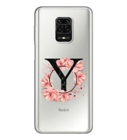 ÇiçekliHarfTasarımSüperŞeffafSilikonTelefonKılıfıXiomaiRedmiNote9Pro-Note9sY-Har