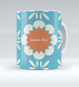 BK Gift Kişiye Özel Çini Desenli Kupa Bardak  13