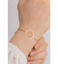 Rose Lotus Çiçeği Model Kadın Gümüş Bileklik GBLLTSCCGM1-ROS 6018607753780