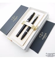 Parker Urban Mat Siyah Roller Kalem + Tükenmez Kalem Set İsme Özel Kalem Hediyelik Kalem