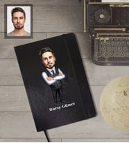 Kişiye Özel Öğretmen Karikatürlü Siyah Defter Bay-12