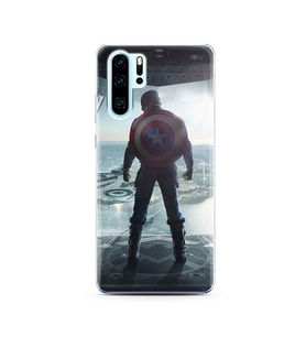 Kaptan Amerika Tasarım Süper Şeffaf Silikon Telefon Kılıfı Huawei P30 Pro
