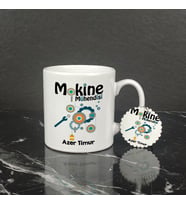 Makine Mühendisi Kupa Bardak ve Anahtarlık Set 005