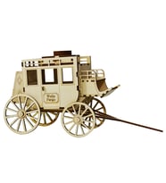 Make In Wood 45 Parça Ahşap Demote Kontrplak Posta Arabası Maketi