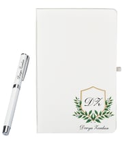 Kişiye Özel Hazırlanmış Hediye Beyaz Defter ve Beyaz Kalem Hediye Seti