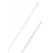 Söğütlü Silver Gümüş rodyumlu mekik pullu bileklik