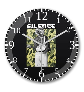 Silence Rms Will Tigre Duvar Saati Bombeli Gercek Cam