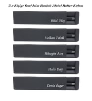5 Adet Kişiye Özel İsim Baskılı Metal Mat Roller Kalem