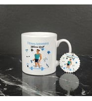 Fitness Antrenörü Kupa Bardak ve Anahtarlık Set 001