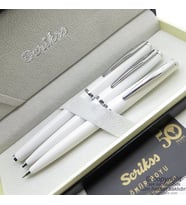 Scrikss 33 3'lü Set Beyaz  Roller Kalem + Tükenmez Kalem + Versatil Kalem Seti  Scrikss Vintage  İsme Özel Kalem  Hediye Kalem