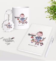 BK Gift Kişiye Özel Anasınıfı Öğretmeni Kupa Anahtarlık Beyaz Defter Kalem Hediye Seti-2 (Model 1)