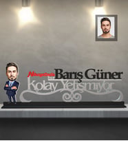 Kişiye Özel Öğretmen Karikatürlü Kolay Yetişmiyor Ahşap Biblo Bay-8