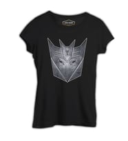 Transformers Logo 2 Siyah Kadın Tshirt