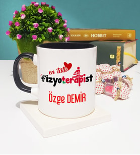 Mesajlı Fizyoterapist Kupa Bardak Siyah