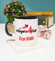 Mesajlı Fizyoterapist Kupa Bardak Siyah