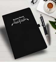 Kişiye Özel Desen Baskılı İsme Özel Defter ve Kalem