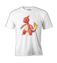 Pokemon - Charmeleon Beyaz Erkek Tshirt