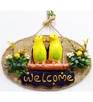 Welcome Yazılı Muhabbet Kuşu Kapı Süsü