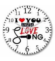 Gift  I Love You Like A Love Song  Duvar Saati Bombeli Gercek Cam