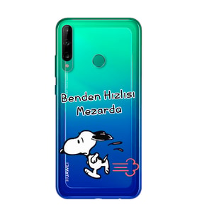 Snoopy Tasarımlı Süper Şeffaf Silikon Telefon Kılıfı Huawei P40 Lite E