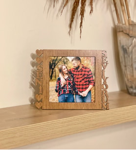 Kişiye Özel Fotoğraflı Seni Seviyorum Mdf Çerçeve Ahşap