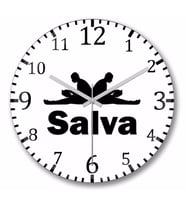 Salva  Duvar Saati Bombeli Gercek Cam