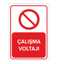 MIGNATIS - Çalışma Voltajı Levhası - Sac Malzeme 25x35cm