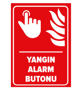 MIGNATIS - Yangın Alarm Buton Levhası - Sac Malzeme 25x35cm