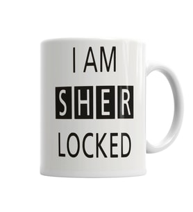 I Am Sher Locked Kupa Bardak Porselen
