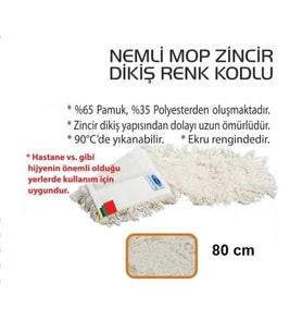 Safell Tel Aparat Nemli Mop Zincir Dikiş 80 cm - 10 ADET