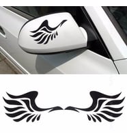 SİYAH MELEK KANADI OTOMOBİL YAN AYNA STİCKER ETİKET CS033