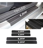 Peugeot 306 Karbon Kapı Eşiği Koruma Sticker Yapıştırma (4 Adet)