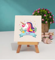 Unicorn Tasarımlı İsme Özel Unicorn Dekoratif Taş Baskı