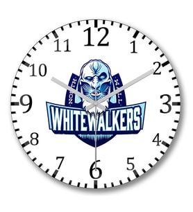 Wall Whitewalkers Duvar Saati Bombeli Gercek Cam