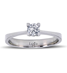 Lova E Renk 0,24 Karat Pırlanta Tektaş Yüzük - 1010026