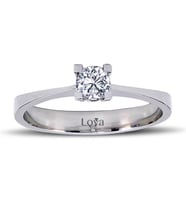 Lova E Renk 0,24 Karat Pırlanta Tektaş Yüzük - 1010026