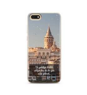 Galata Tasarımlı Süper Şeffaf Silikon Telefon Kılıfı Huawei Honor 7s-Y5 (2018)