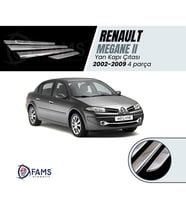 Renault Megane 2 Krom Yan Kapı Çıtası 4 prç. 2002-2009 arası Paslanmaz Çelik (GENİŞ-UZUN)