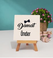Damat Tasarımlı Kişiye Özel Damat Dekoratif Taş Baskı 