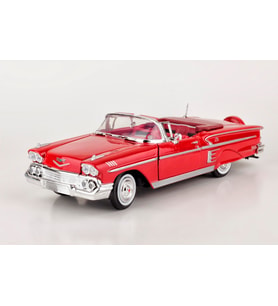 Motor Max 1:24 1958 Model Chevy Impala (Kırmızı) Diecast Model Araba