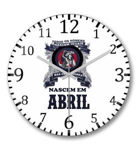 Nascem em Abril Duvar Saati Bombeli Gercek Cam