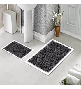 Banyo Halısı Ikili Klozet Takımı Kaymaz Tabanlı (60 xm x 100 cm + 40 cm x 60 cm) 