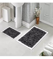 Banyo Halısı Ikili Klozet Takımı Kaymaz Tabanlı (60 xm x 100 cm + 40 cm x 60 cm) 
