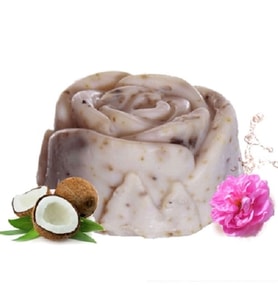 Akita %100 Doğal Güllü Ve Hindistan Cevizi El Yapımı Sabun 100gr
