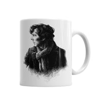 Sherlock Holmes Drawing Kupa Bardak Porselen
