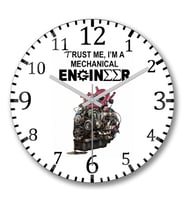 Trust Me, i'm a Mechanical Engineer Duvar Saati Bombeli Cam