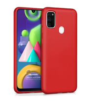 Microsonic Matte Silicone Samsung Galaxy M21 Kılıf Kırmızı