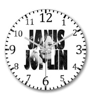 Janis Joplin Duvar Saati Bombeli Gercek Cam