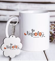 BK Gift Kişiye Özel Mesleki Nefrolog Beyaz Kupa ve Anahtarlık Hediye Seti (Model 1)