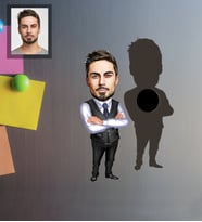 Kişiye Özel İş Adamı Karikatürlü Ahşap Magnet Bay-22